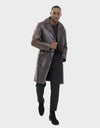 Bryson Men's Leather Fall Trench Coat